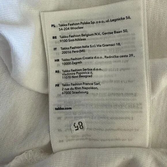 Everme Butterfly White Blue  Purple Short Sleeves Crewneck T-Shirt SZ L #2164 - Picture 12 of 13